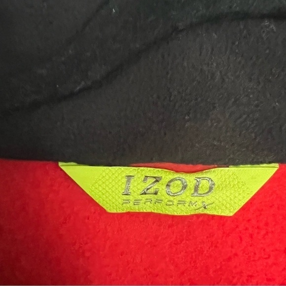 IZOD Perform X Red Fleece Zip Up Sweater Jacket XL - Picture 10 of 12